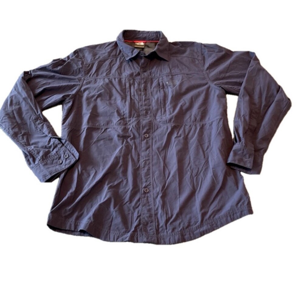 The North Face Blue Travel Long-sleeve Size Medium